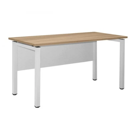Γραφείο Unit μέταλλο - μελαμίνη χρώμα λευκό - sonoma 120x60x75εκ.