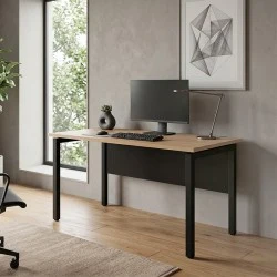 Γραφείο Unit μέταλλο - μελαμίνη χρώμα μαύρο - sonoma 120x60x75εκ. Γραφείο Unit μέταλλο - μελαμίνη χρώμα μαύρο - sonoma 120x60x75εκ.