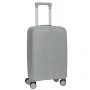 SILVER SUITCASE WITH WHEELS 50CM