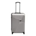 ABS travel suitcase with 4 wheels, grey color (L) 45x28x68cm.