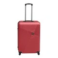 ABS travel suitcase with 4 wheels, red color (L) 45x28x68cm.