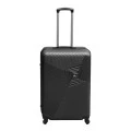ABS travel suitcase with 4 wheels, black color (L) 45x28x68cm.