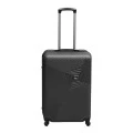 ABS travel suitcase with 4 wheels, black color (M) 40x24x63cm.