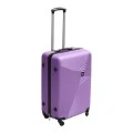 Βαλίτσα ταξιδιού ABS με 4 ρόδες χρώμα μωβ (M) 40x24x63εκ.