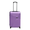 Βαλίτσα ταξιδιού ABS με 4 ρόδες χρώμα μωβ (M) 40x24x63εκ.