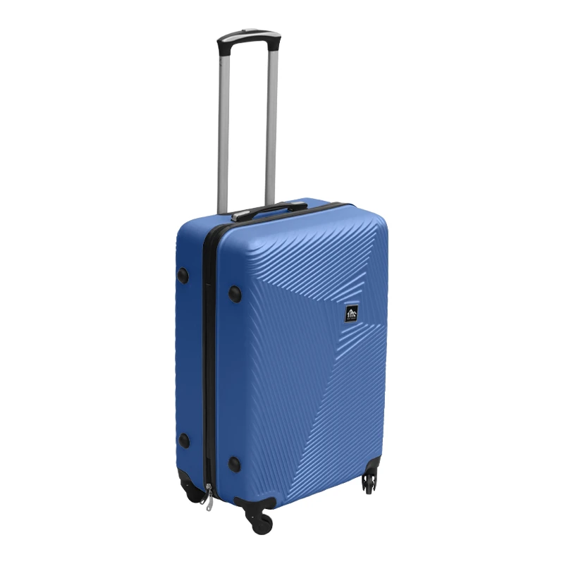 ABS travel suitcase with 4 wheels, blue color (M) 40x24x63cm.