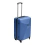 ABS travel suitcase with 4 wheels, blue color (M) 40x24x63cm.