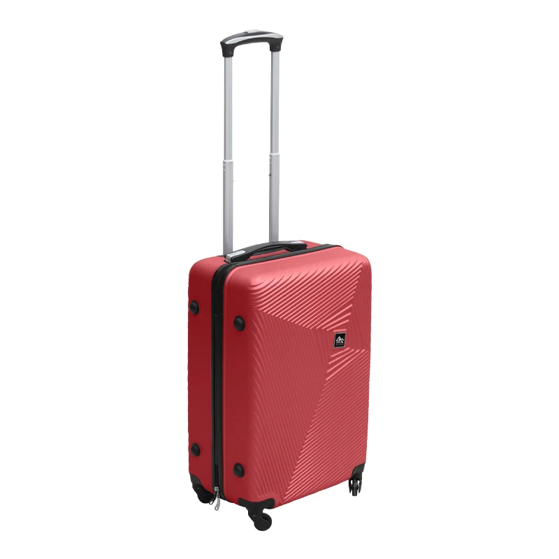ABS travel suitcase with 4 wheels, red color (S) 35x20x53cm.