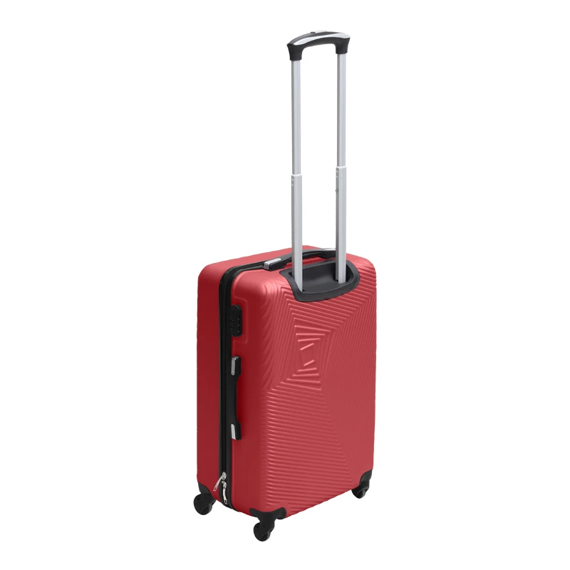 ABS travel suitcase with 4 wheels, red color (S) 35x20x53cm.