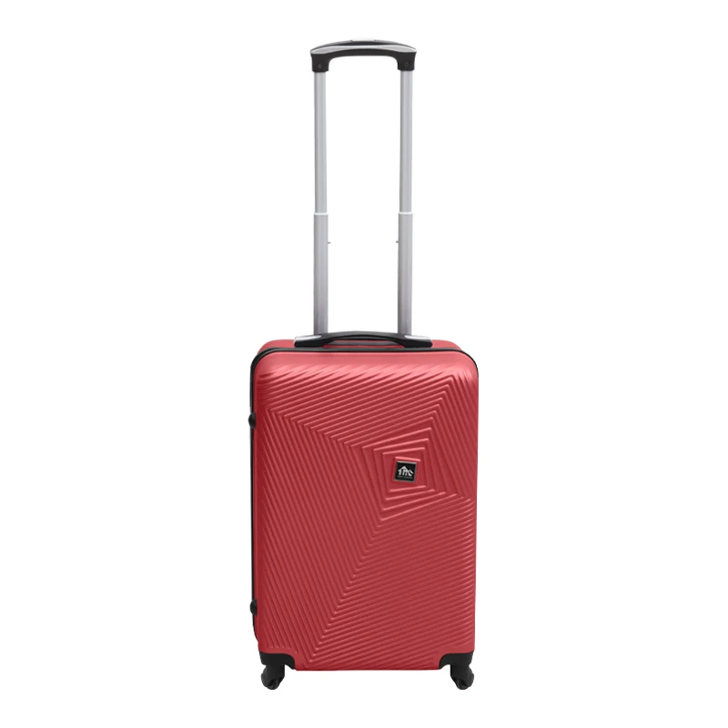 ABS travel suitcase with 4 wheels, red color (S) 35x20x53cm.