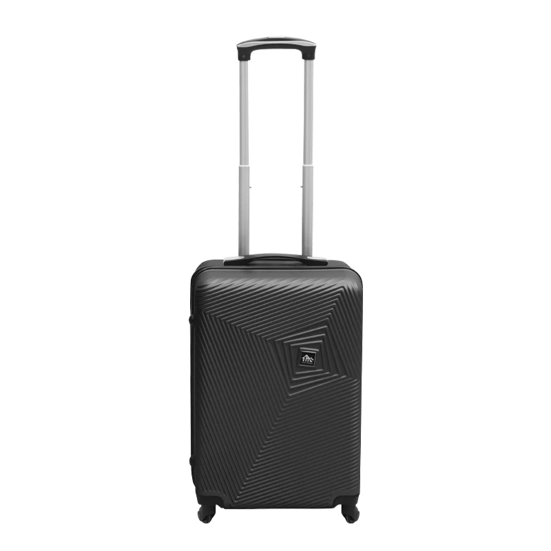 ABS travel suitcase with 4 wheels, black color (S) 35x20x53cm.