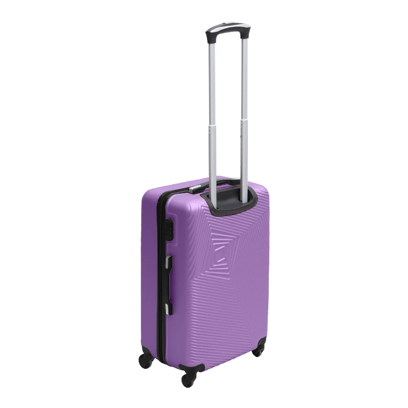 ABS travel suitcase with 4 wheels, purple color (S) 35x20x53cm.