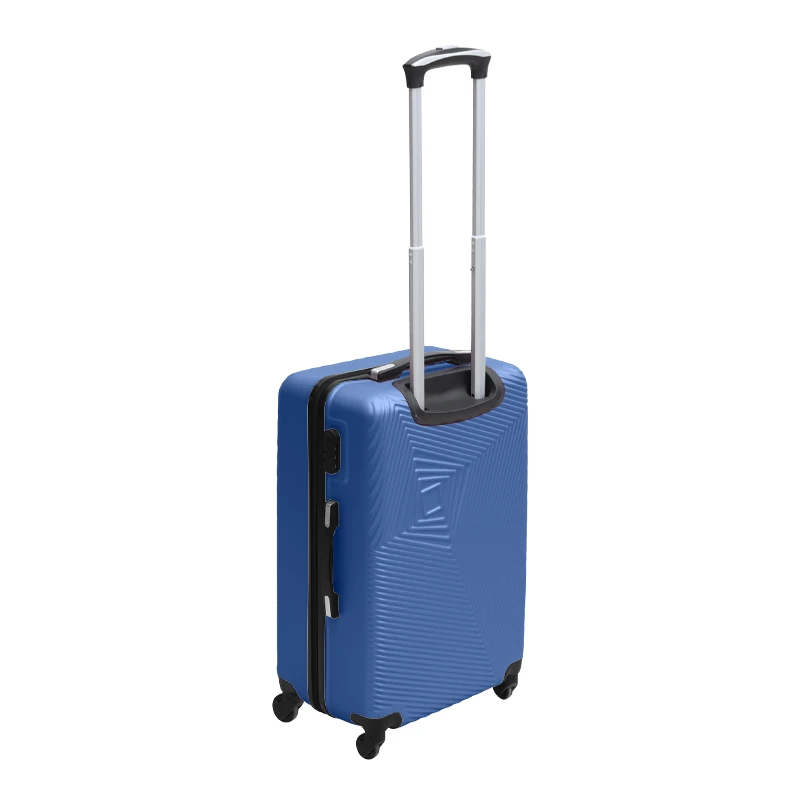 ABS travel suitcase with 4 wheels, blue color (S) 35x20x53cm.