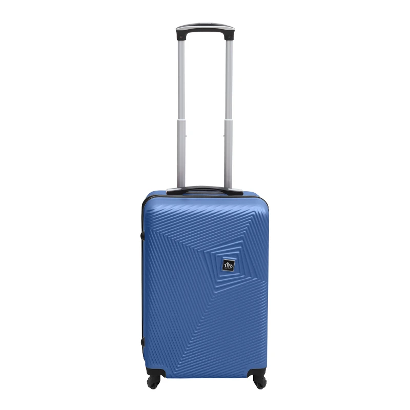 ABS travel suitcase with 4 wheels, blue color (S) 35x20x53cm.