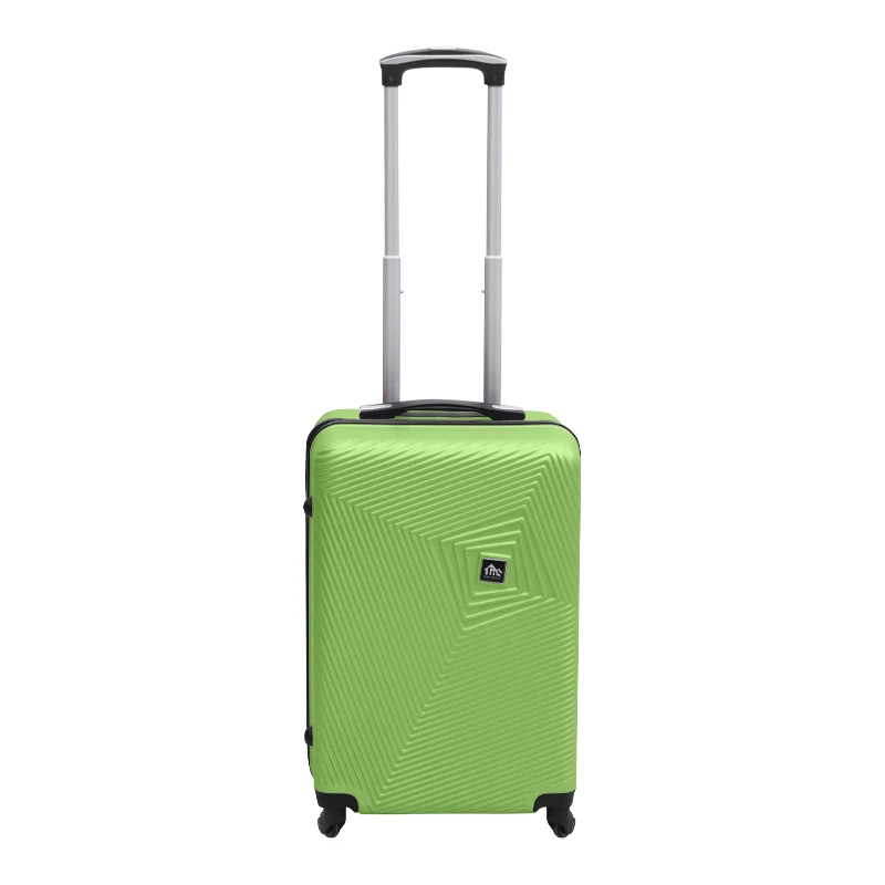 ABS travel suitcase with 4 wheels, green color (S) 35x20x53cm.