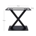 FERRO 70x40cm Steel Base H72cm Black