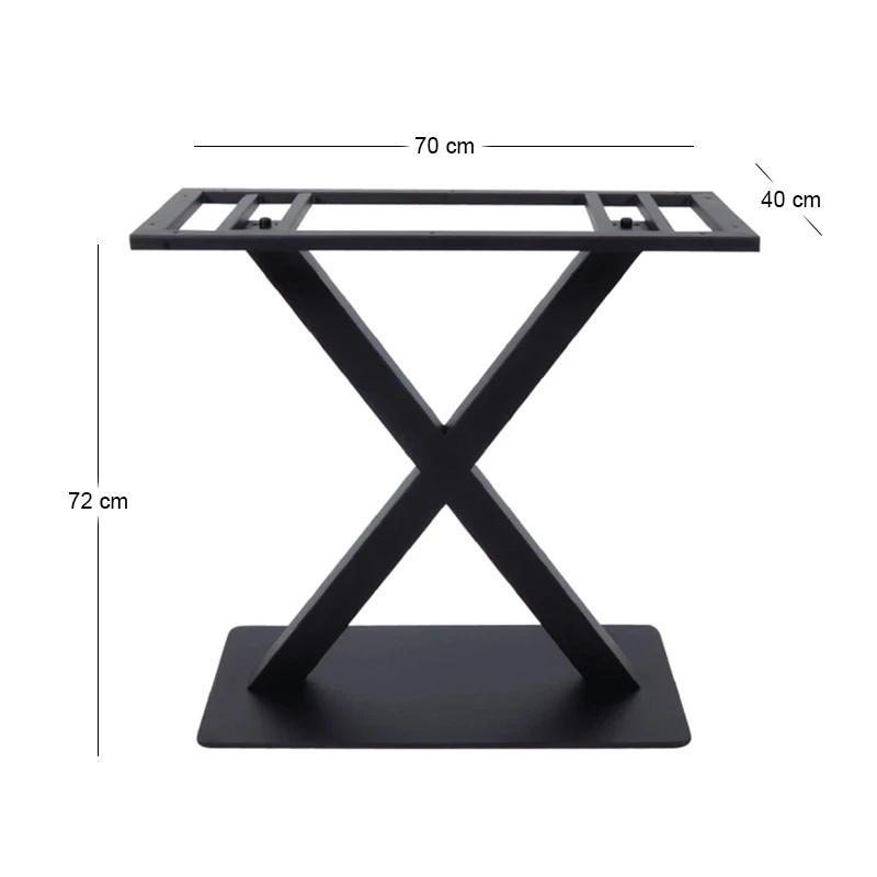 FERRO 70x40cm Steel Base H72cm Black