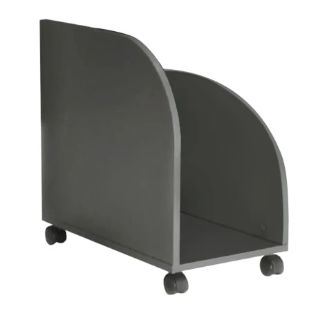 P/C unit base with melamine frame wheeled in dark gray color 50x30x52cm.