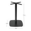 PRATO-C 45x45cm Steel Base H72cm (adjustable feet)