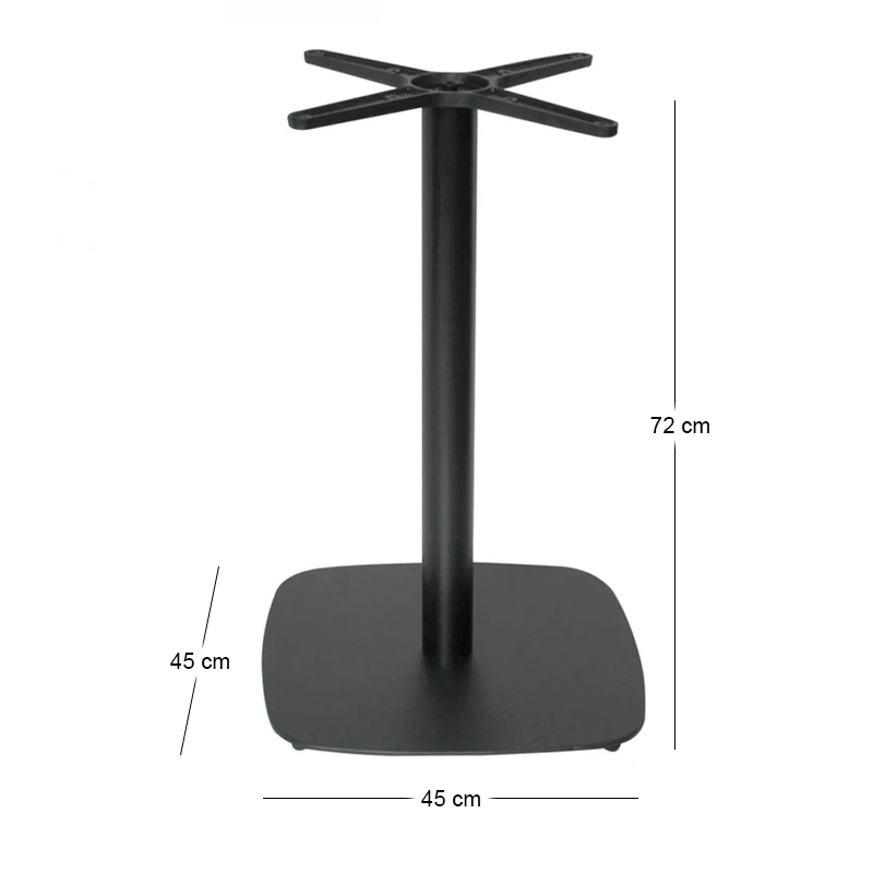 PRATO-C 45x45cm Steel Base H72cm (adjustable feet)