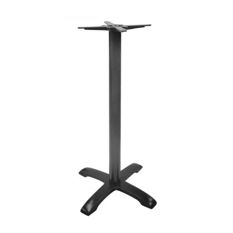 Kino table base with four beams by cast iron in black color 61x61x108cm.
