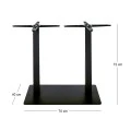PRATO 70x40cm Steel Base H72cm Black