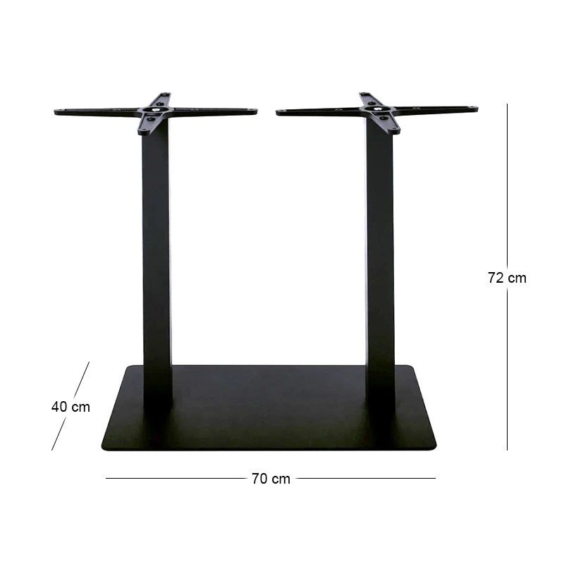 PRATO 70x40cm Steel Base H72cm Black