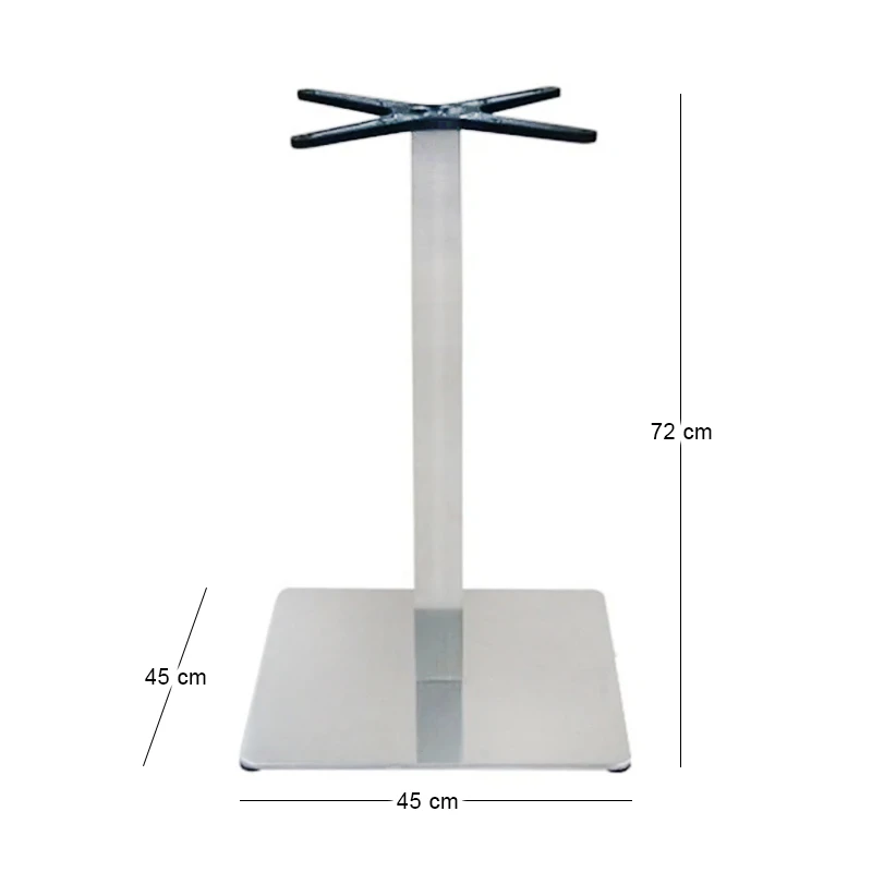 PRESTON 45x45cm Base #201 Inox H72cm