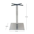PRESTON 45x45cm Base #304 Inox H72cm