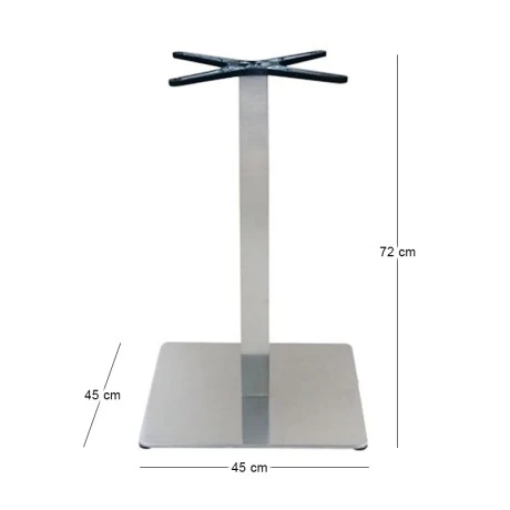 PRESTON 45x45cm Base #304 Inox H72cm
