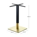 RIVA 45x45cm BAR Base #201 Gold Inox/Black (14,50 kg)