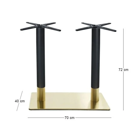 RIVA 70x40cm Base #201 Gold Inox/Black