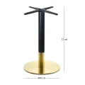 RIVA D.45/H72cm Base #201 Gold Inox/Black