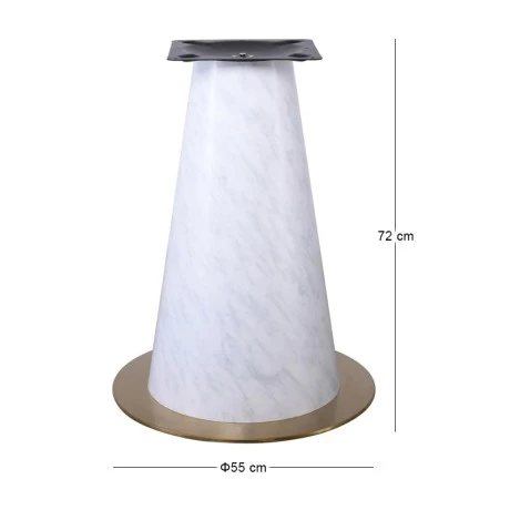 SCOTT βάση τραπεζιού Gold Inox #201 / 20,60 Kg / Κολώνα απόχρωση Μάρμαρο