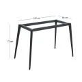 VIDAL Base for Table, Metal Black for 80x120cm Surface