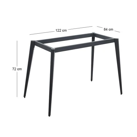 VIDAL Base for Table, Metal Black for 80x120cm Surface