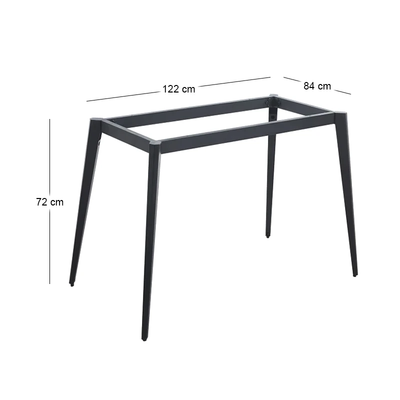 VIDAL Base for Table, Metal Black for 80x120cm Surface