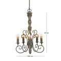 VINTAGE CHANDELIER WITH 5 LIGHTS D45Χ65CM