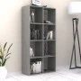 Anser Megapap melamine bookcase in concrete grey color 69.8x29x142cm.