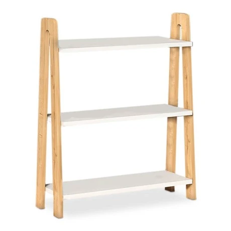 Como Megapap melamine bookcase in white - oak color 63x22x80cm.