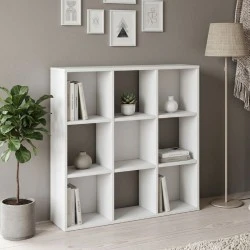 Cube Megapap melamine bookcase in white color 90x30x90cm. Cube Megapap melamine bookcase in white color 90x30x90cm.