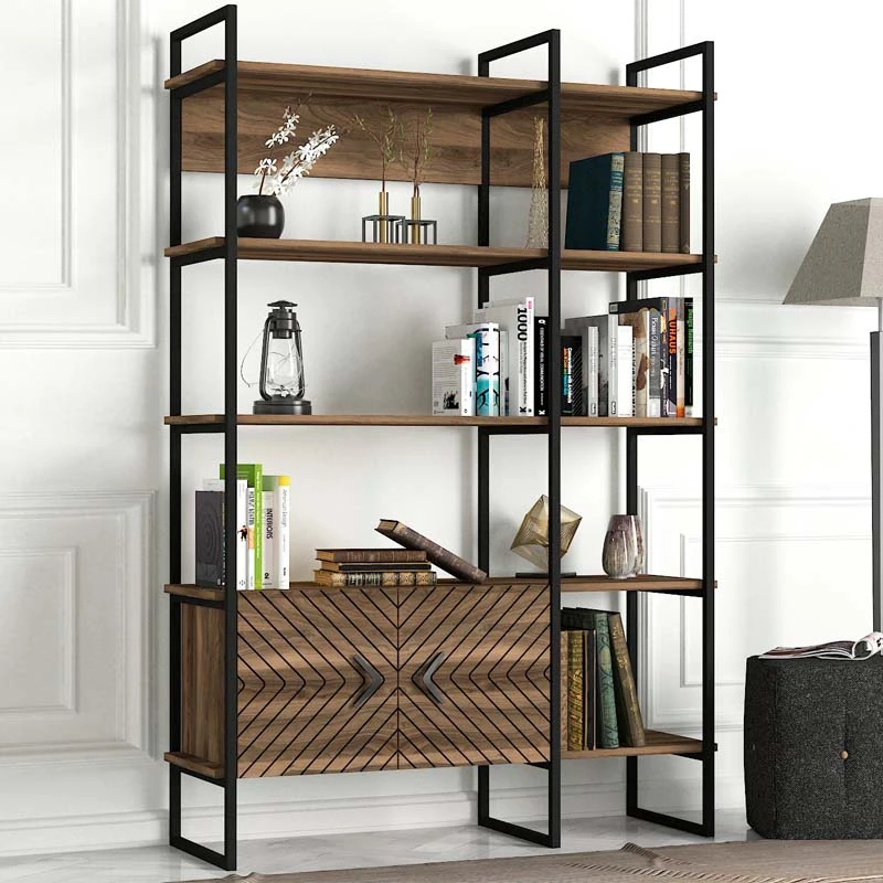 Eduardo Megapap metal - melamine in walnut color 120x39x180cm.