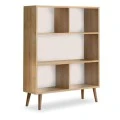 Cube Megapap melamine bookcase in oak color 80x24x100cm.