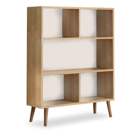 Βιβλιοθήκη Cube Megapap χρώμα oak 80x24x100εκ.