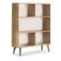 Cube Megapap melamine bookcase in oak color 80x24x100cm.