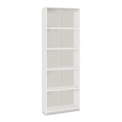 Βιβλιοθήκη Max Megapap χρώμα λευκό 58x23x170εκ.