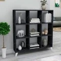 Saul Megapap melamine bookcase in black marble effect color 88,2x20x88,2cm.