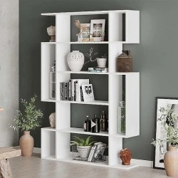 Mito Megapap melamine bookcase in white color 108x25x161cm. Mito Megapap melamine bookcase in white color 108x25x161cm.