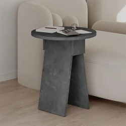 Chen Megapap melamine side table in retro grey color Φ42x50cm. Chen Megapap melamine side table in retro grey color Φ42x50cm.
