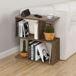 Homemania Megapap melamine side table in light brown color 60x20x60cm. Homemania Megapap melamine side table in light brown color 60x20x60cm.